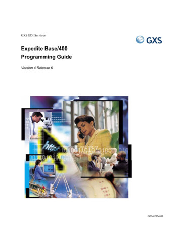 Expedite Base/400 Programming Guide - Eur.ie.gxs 