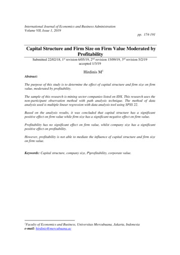 Capital Structure And Firm Size On Firm Value Moderated By Profitability