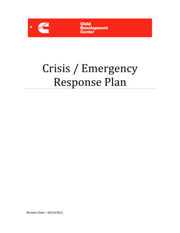 Crisis / Emergency Response Plan - Cummins