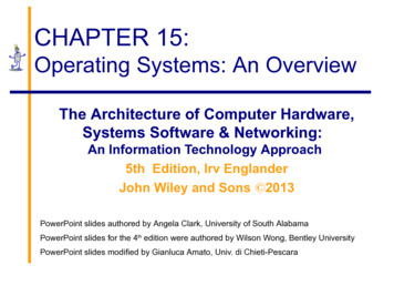 Operating Systems: An Overview - Unich.it