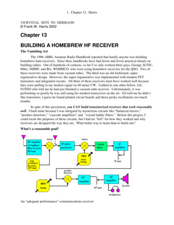 Chapter 13 BUILDING A HOMEBREW HF RECEIVER - QRP ARCI