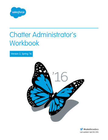 Chatter Administrator's Workbook - Audentia-gestion.fr
