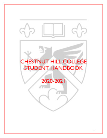 Chestnut Hill College Student Handbook 2020-2021