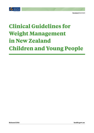 Clinical Guidelines For Weight Managment In New Zealand Children And .