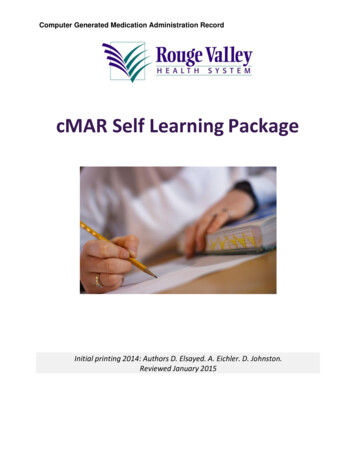 CMAR Self Learning Package - Scarborough Health Network