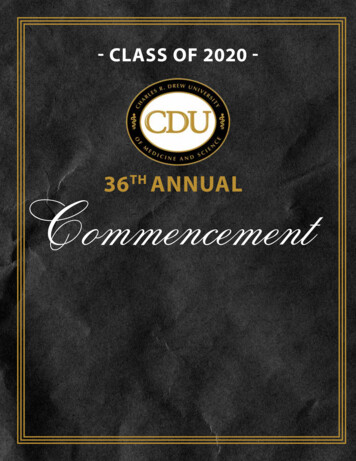 36TH ANNUAL Commencement - Docs-cdrewu.cloud