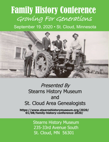 Family History Conference - Stearns History Museum