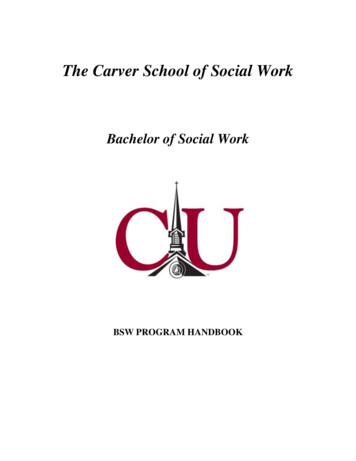 The Carver School Of Social Work - CU Online
