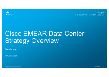 Cisco EMEAR Data Center Strategy Overview