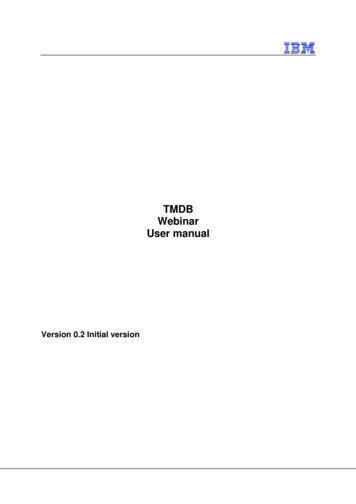 Webinar User Manual SmartCloud V0.2 - ICANN