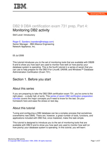 DB2 9 DBA Certification Exam 731 Prep, Part 4 . - Filibeto 