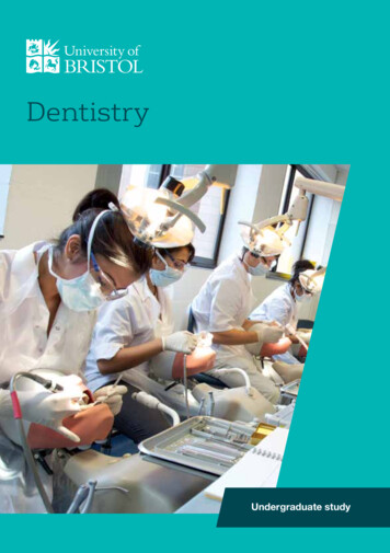 Dentistry - Bristol.ac.uk