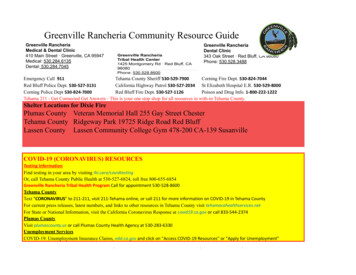Greenville Rancheria Community Resource Guide