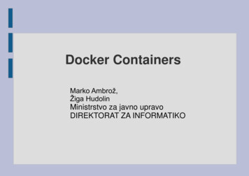 Docker Containers - SINOG