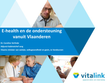 E-health En De Ondersteuning Vanuit Vlaanderen