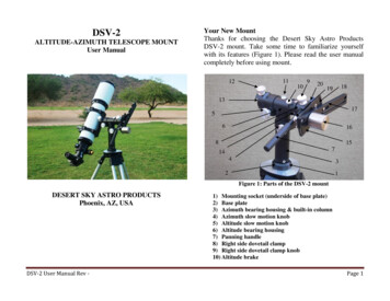 DSV-2 Your New Mount ALTITUDE-AZIMUTH TELESCOPE . - Desert Sky Astro