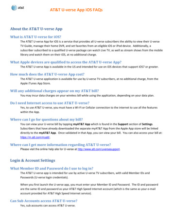 AT&T U-verse App IOS FAQs - M.manuals.plus