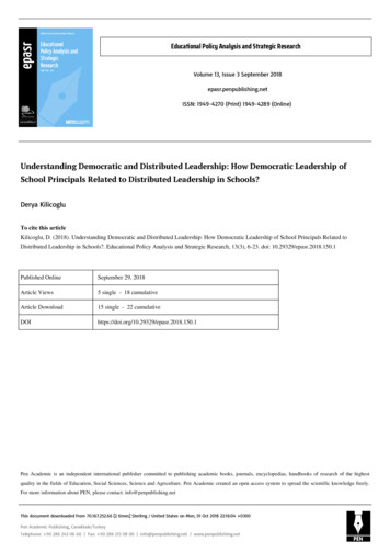 Understanding Democratic And Distributed Leadership: How Democratic .