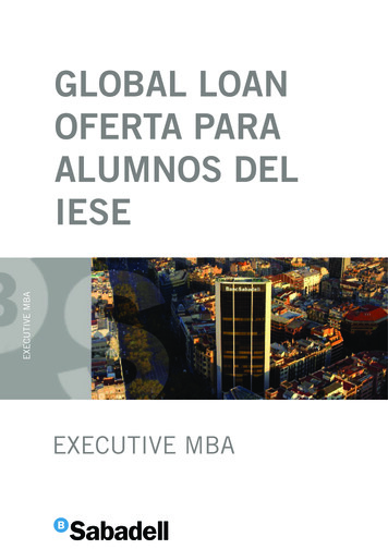GLOBAL LOAN OFERTA PARA ALUMNOS DEL IESE - Executive MBA
