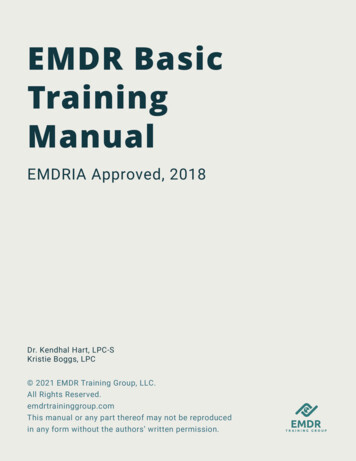 EMDR Basic Training Manual