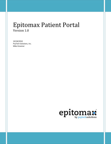 Epitomax Patient Portal