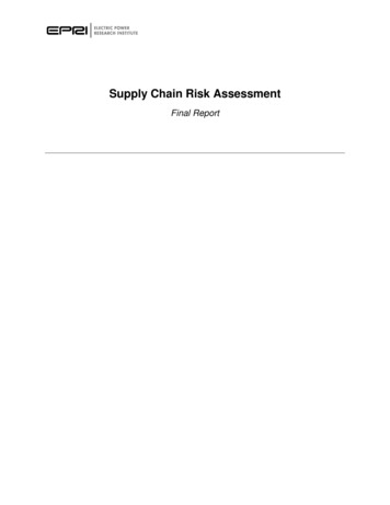 Supply Chain Risk Assessment - NERC