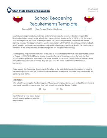 School Reopening Requirements Template - Ffchs 