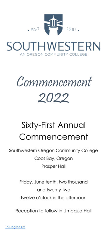 Commencement 2022 - Socc.edu