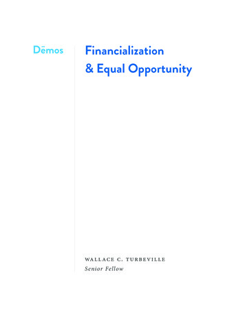 Financialization & Equal Opportunity - Demos