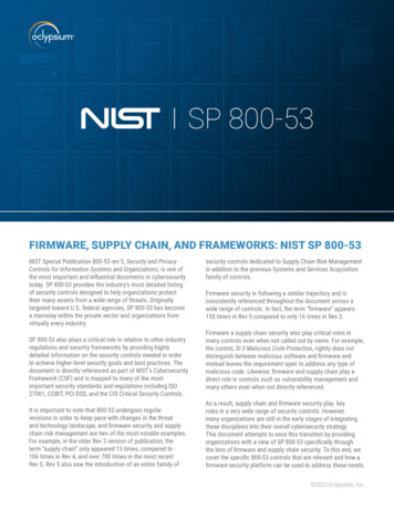 Firmware, Supply Chain, And Frameworks: Nist Sp 800-53