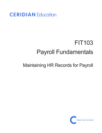 FIT103 Payroll Fundamentals - Marketingops.ceridian.ca