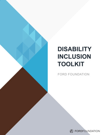 Disability Inclusion Toolkit - Ford Foundation