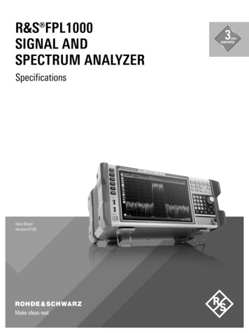 R&S FPL1000 SIGNAL AND SPECTRUM ANALYZER - Microsoft
