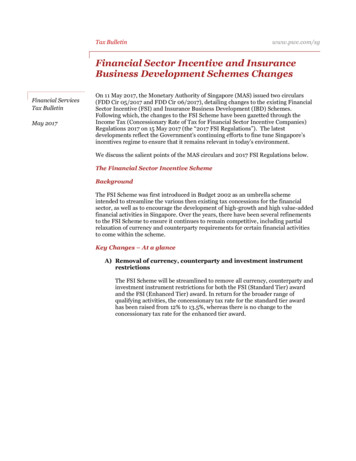 Financial Sector Incentive And Insurance Business Development . - PwC