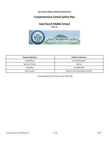 Comprehensive School Safety Plan Gale Ranch Middle School