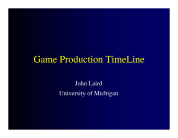 Game Production TimeLine - Electrical Engineering And Computer Science