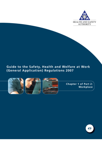 Guide To The Safety, Health And Welfare At Work (General Application .