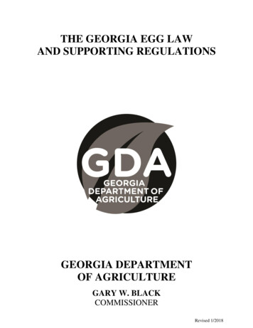 The Georgia Egg Law And Supporting Regulations