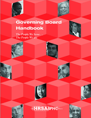 Governing Board Handbook - CHAMPS Online