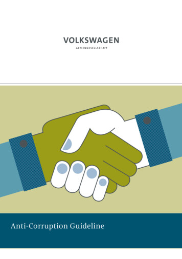 Anti-Corruption Guideline - Volkswagen Group