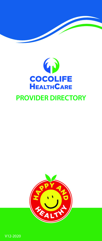 PROVIDER DIRECTORY - Cocolife