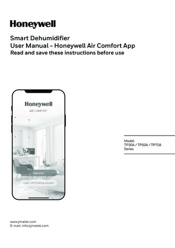 Smart Dehumidifier User Manual - Honeywell Air Comfort App