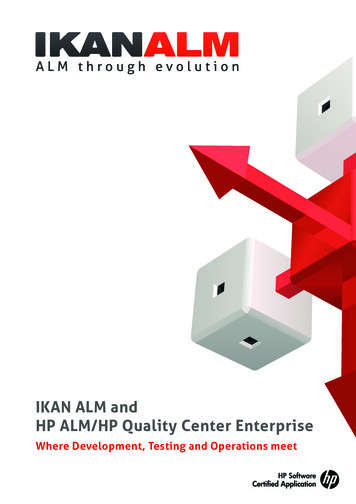 IKAN ALM And HP ALM/HP Quality Center Enterprise