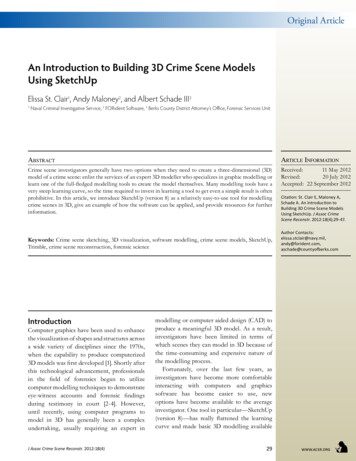 Introduction To Building 3D Crime Scene Models Using SketchUp