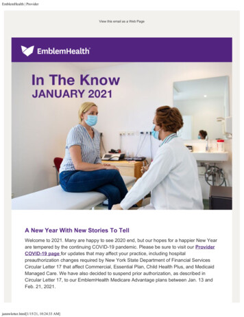 View This Email As A Web Page - EmblemHealth