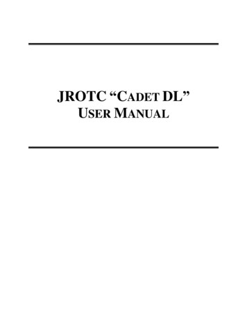JROTC CADET DL USER MANUAL - U.S. Army JROTC
