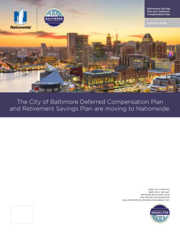 The City Of Baltimore Deferred Compensation Plan And Retirement . - BCERS