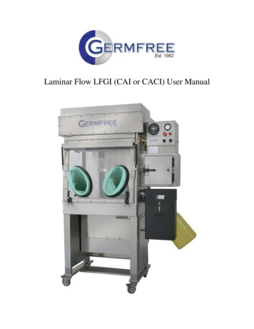 Laminar Flow LFGI (CAI Or CACI) User Manual - Germfree Laboratories Inc.