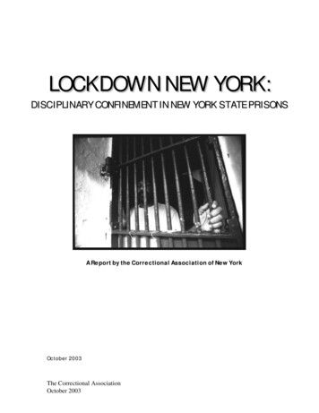 LOCKDOWN NEW YORK - Prison Policy Initiative
