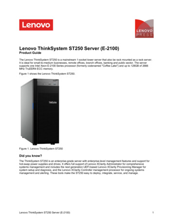 Lenovo ThinkSystem ST250 Server (E-2100)